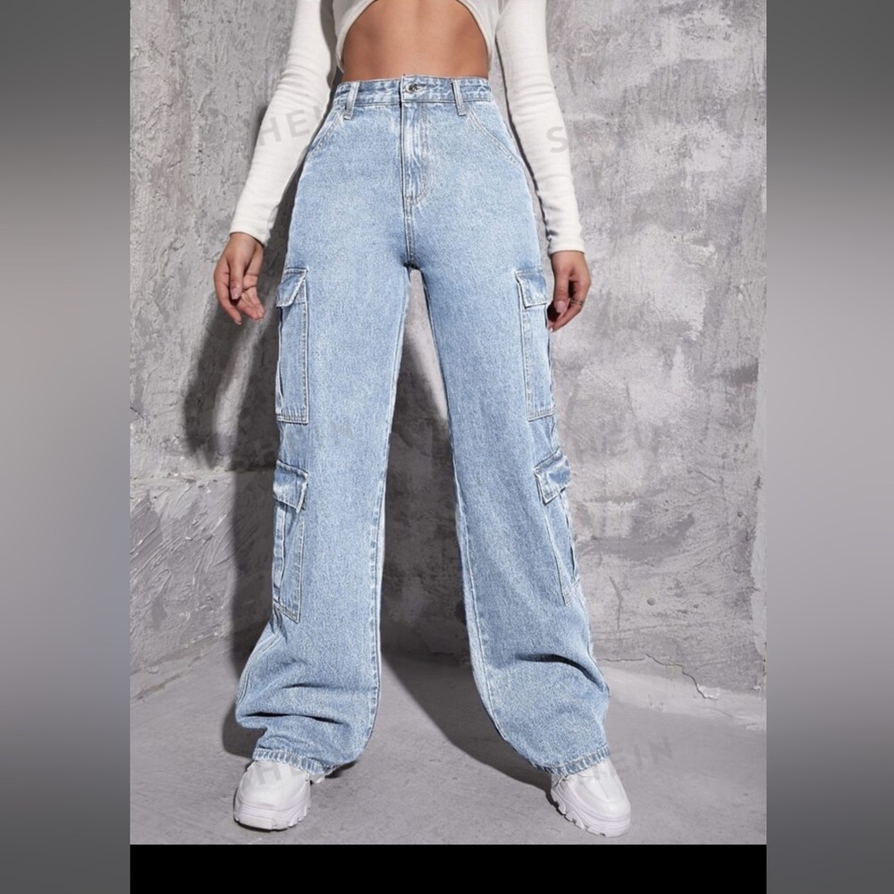 Cargo jeans wide leg